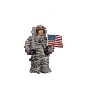 VTG Astronaut Space Child American Flag Christmas Ornament